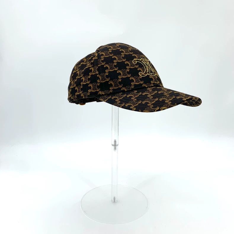 Celine Celine Brown Cap with Logo Print Size ONE SIZE - 2 Thumbnail