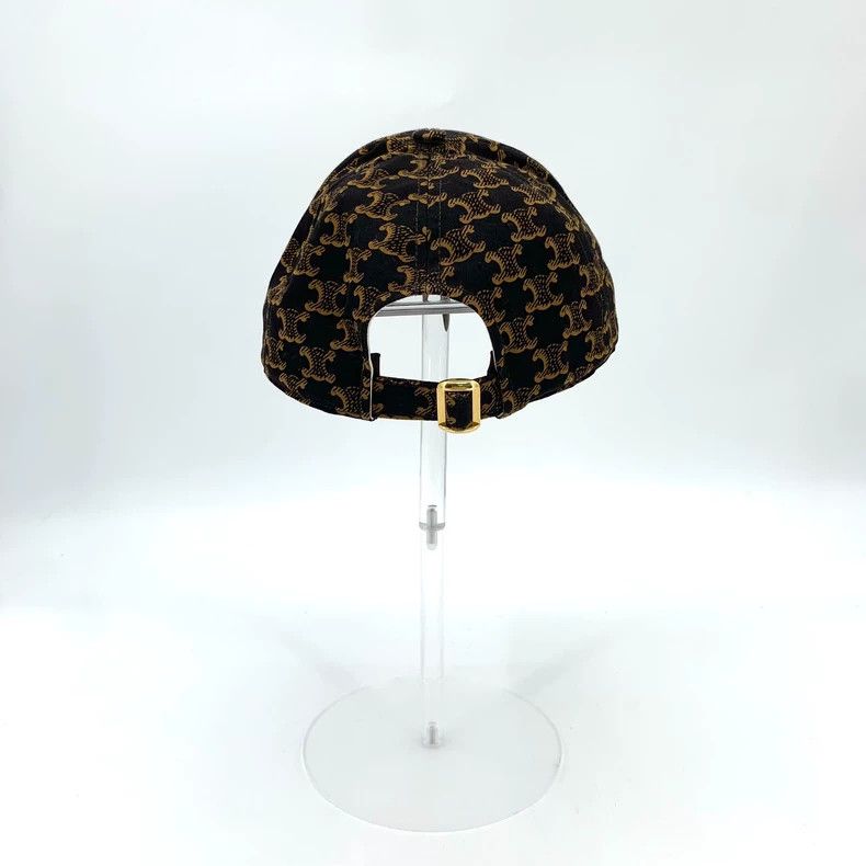 Celine Celine Brown Cap with Logo Print Size ONE SIZE - 4 Thumbnail