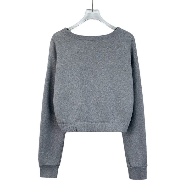 Gucci Gucci Gray Pink Logo Cropped Long Sleeve Sweatshirt Size US S / EU 44-46 / 1 - 2 Thumbnail