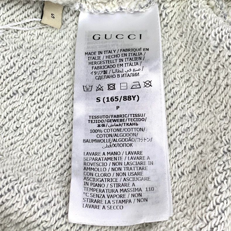 Gucci Gucci Gray Pink Logo Cropped Long Sleeve Sweatshirt Size US S / EU 44-46 / 1 - 7 Thumbnail