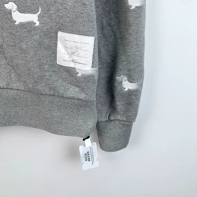 Thom Browne Thom Browne Gray Long Sleeve Sweatshirt with Dogs Size US M / EU 48-50 / 2 - 4 Thumbnail