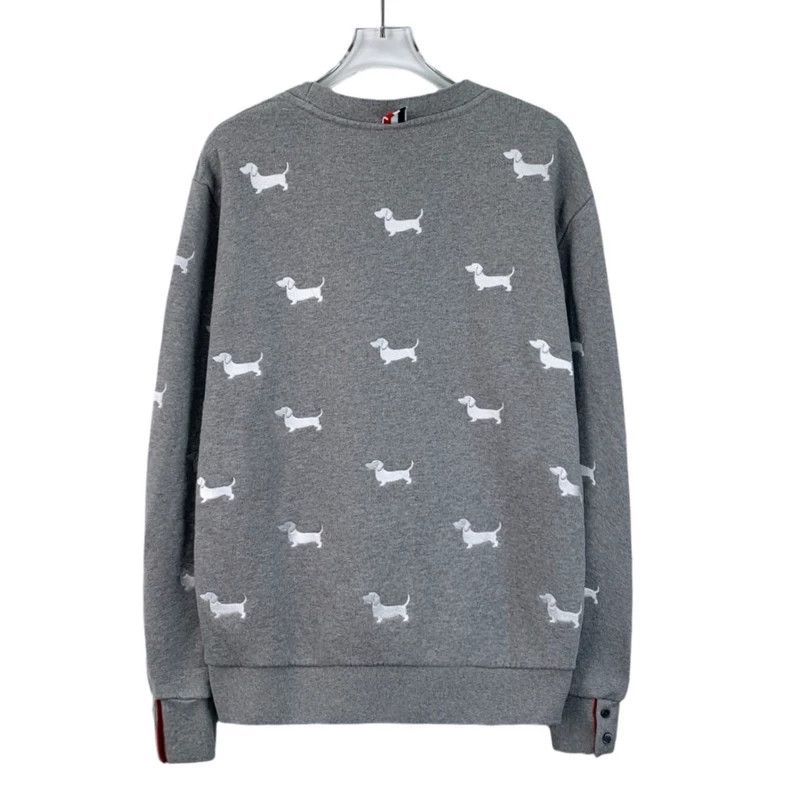 Thom Browne Thom Browne Gray Long Sleeve Sweatshirt with Dogs Size US M / EU 48-50 / 2 - 2 Thumbnail