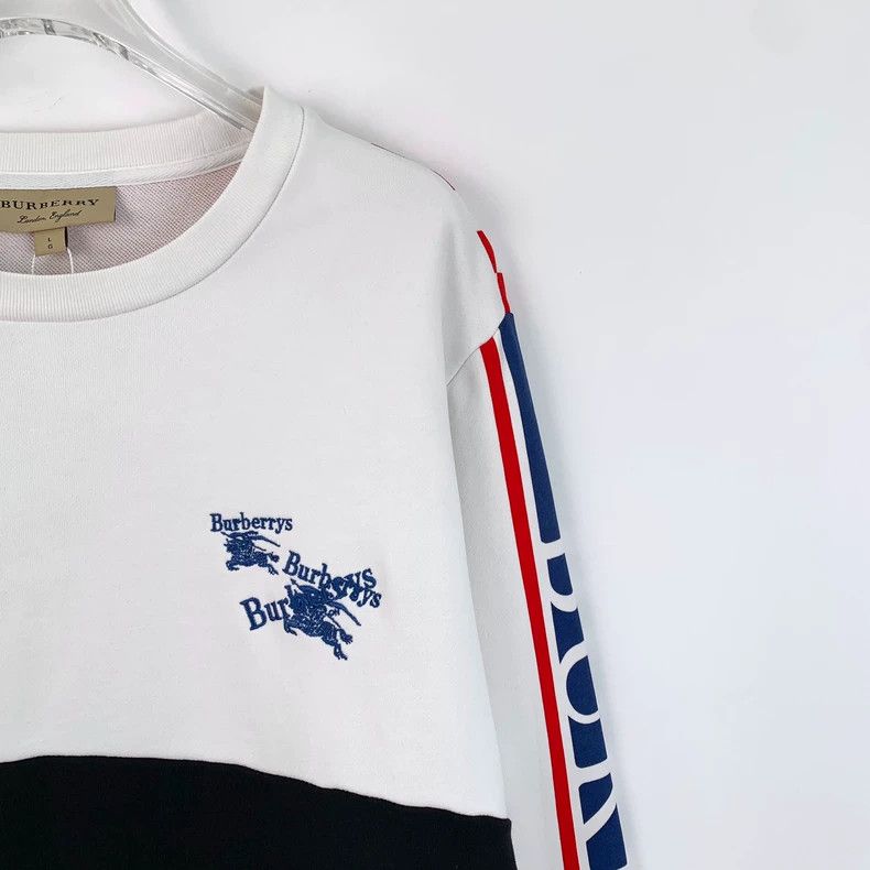 Burberry Burberry Colorblock Logo Long Sleeve Sweatshirt Size US L / EU 52-54 / 3 - 3 Thumbnail