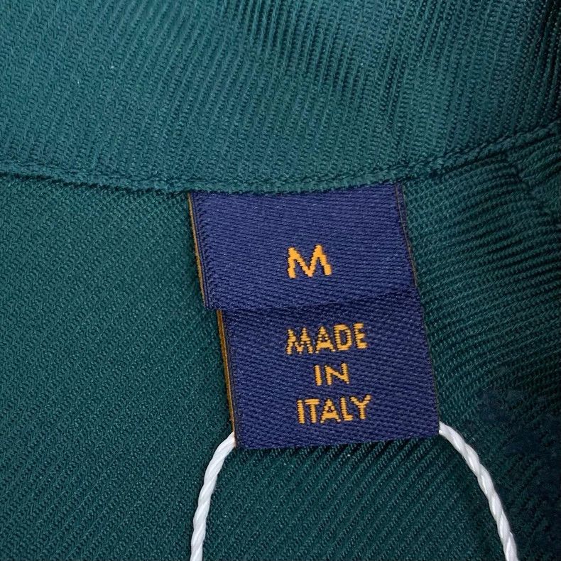 Louis Vuitton Louis Vuitton Green Silk Shirt with Logo Size US M / EU 48-50 / 2 - 6 Thumbnail