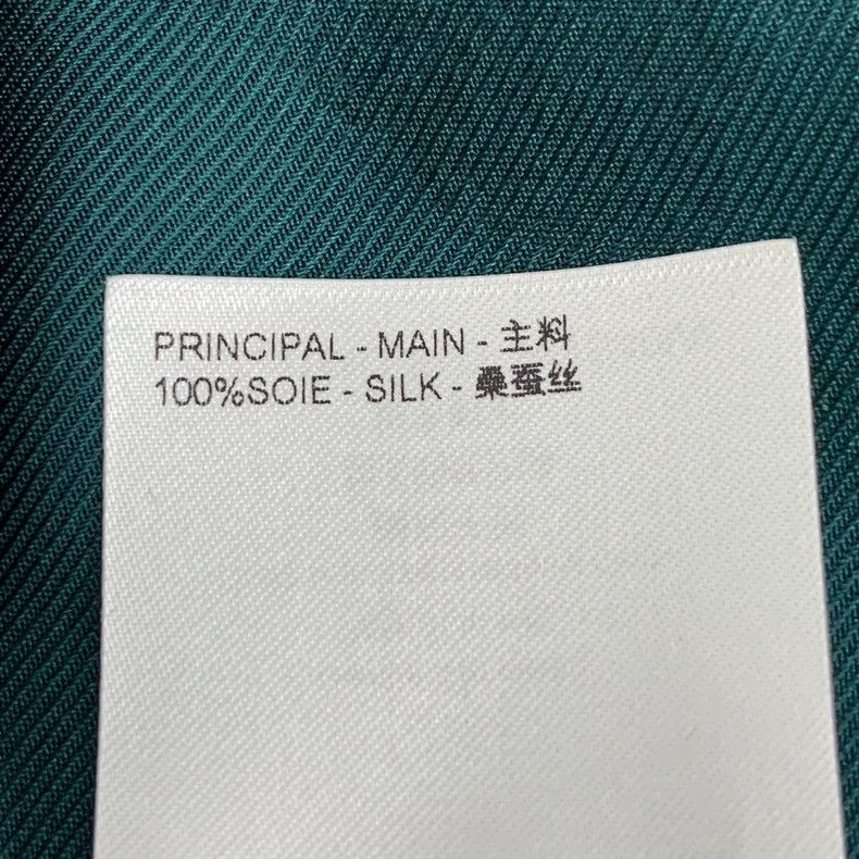 Louis Vuitton Louis Vuitton Green Silk Shirt with Logo Size US M / EU 48-50 / 2 - 8 Thumbnail