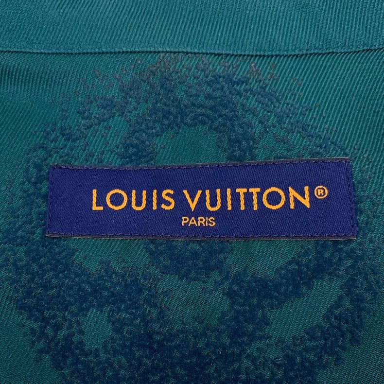 Louis Vuitton Louis Vuitton Green Silk Shirt with Logo Size US M / EU 48-50 / 2 - 5 Thumbnail