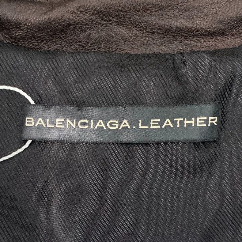 Balenciaga Balenciaga Purple Brown Leather Motorcycle Jacket Size US S / EU 44-46 / 1 - 5 Thumbnail