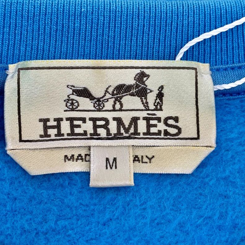 Hermes Hermes Blue Mechanical Pattern Long Sleeve Sweatshirt Size US M / EU 48-50 / 2 - 6 Thumbnail