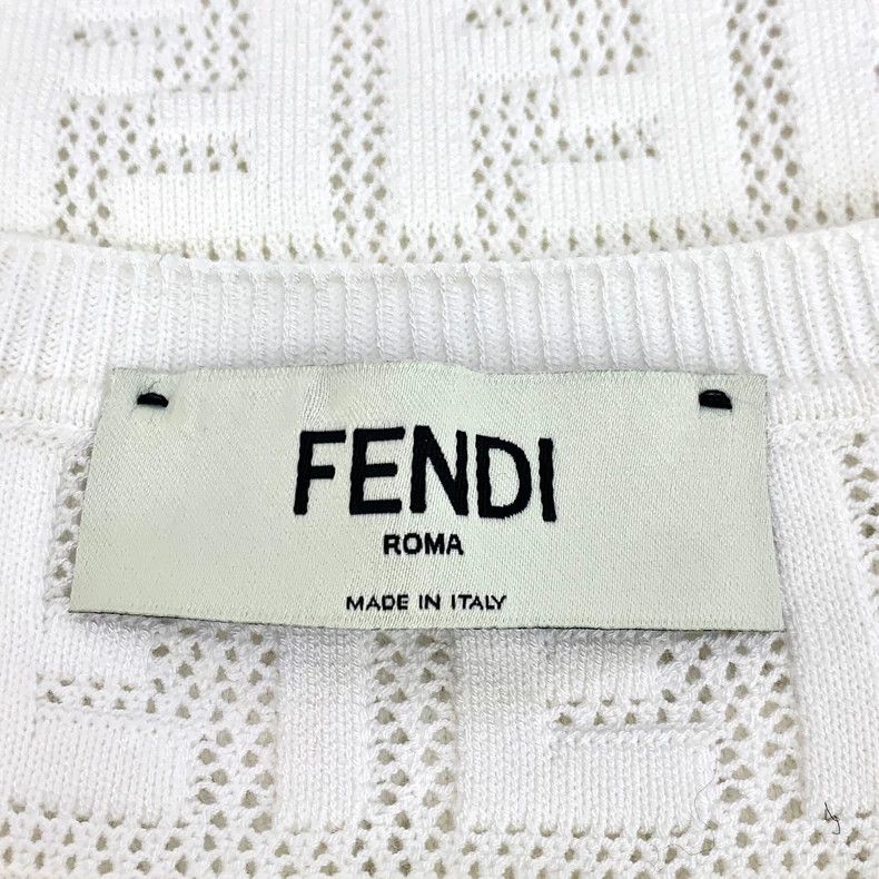 Fendi Fendi White Logo Sleeveless Knit Dress 38 S Size US S / EU 44-46 / 1 - 6 Thumbnail