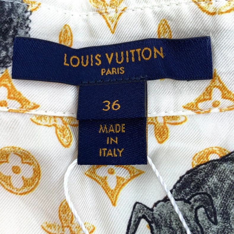 Louis Vuitton Louis Vuitton Yellow Logo Short Sleeve Shirt Size US XS / EU 42 / 0 - 5 Thumbnail