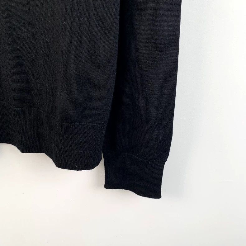 Dolce&Gabbana Black Wool Sweater with Embroidery