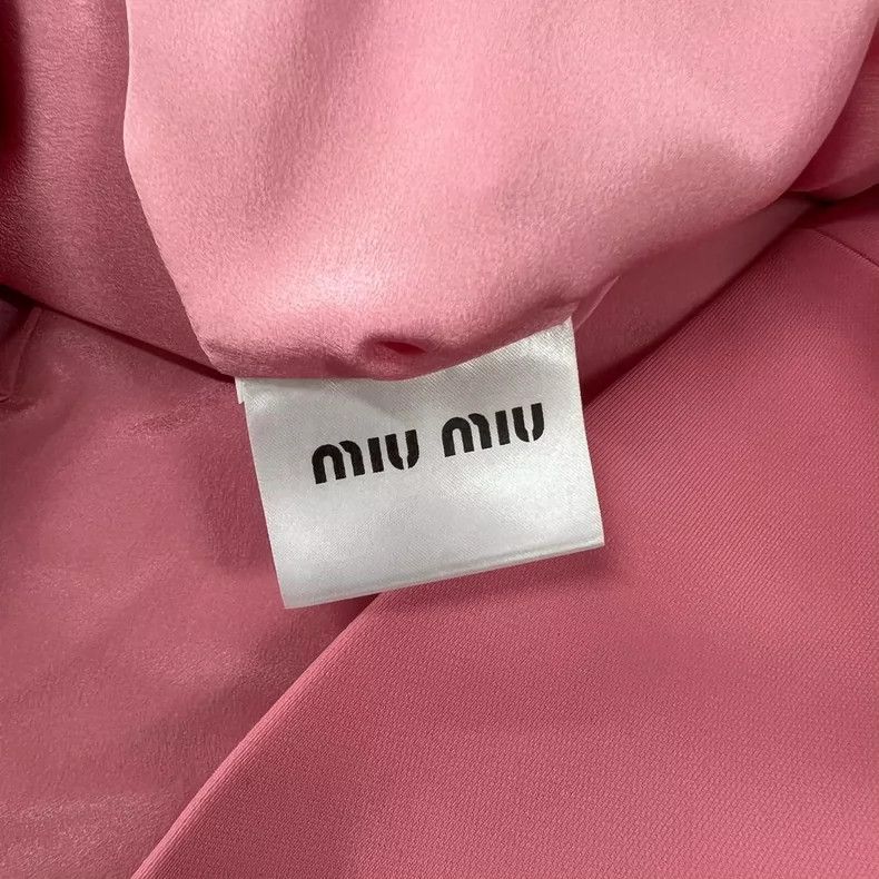Prada Miu Miu Pink Rhinestone Strap Evening Dress Size US 42 / EU 58 - 5 Thumbnail