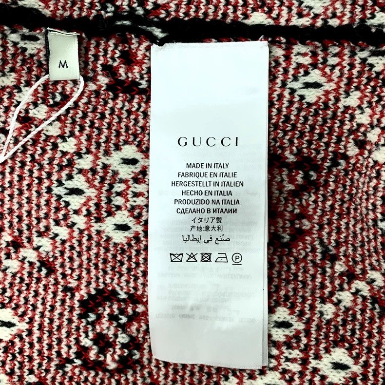 Gucci Gucci Black Red Logo Knit Long Sleeve Sweater Size US M / EU 48-50 / 2 - 7 Thumbnail