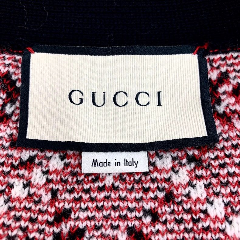 Gucci Gucci Black Red Logo Knit Long Sleeve Sweater Size US M / EU 48-50 / 2 - 5 Thumbnail