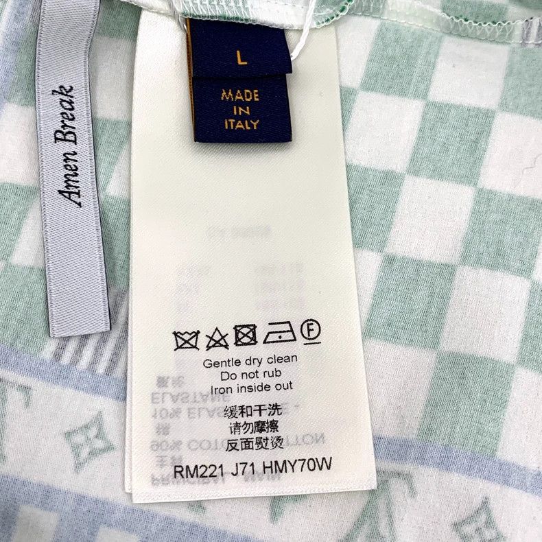 Louis Vuitton Louis Vuitton Green Checkered Long Sleeve Shirt Size US L / EU 52-54 / 3 - 6 Thumbnail