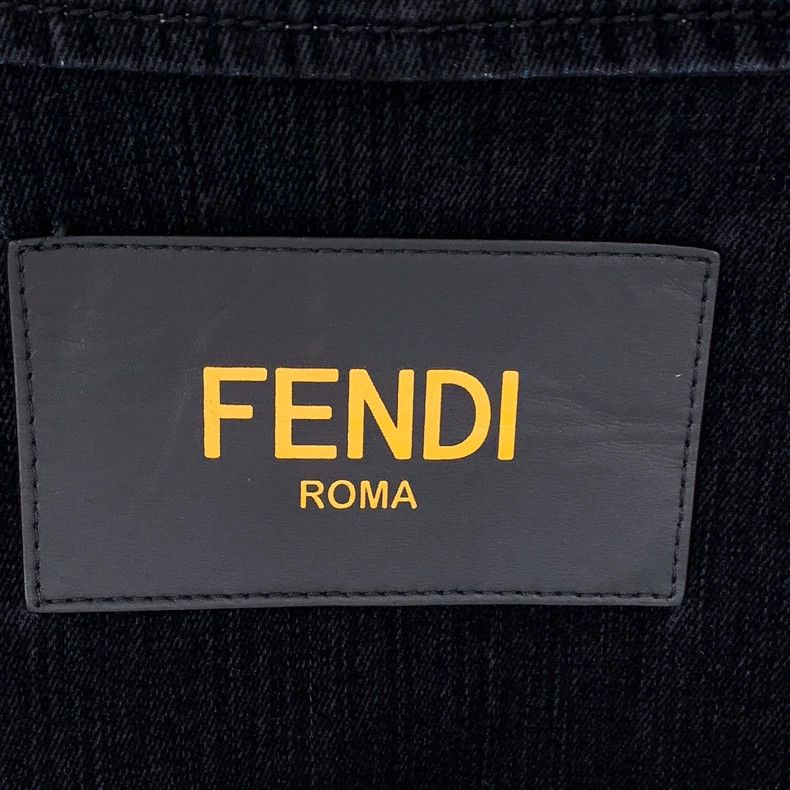Fendi Fendi Black Logo Letter Collar Jacket Size US L / EU 52-54 / 3 - 6 Thumbnail
