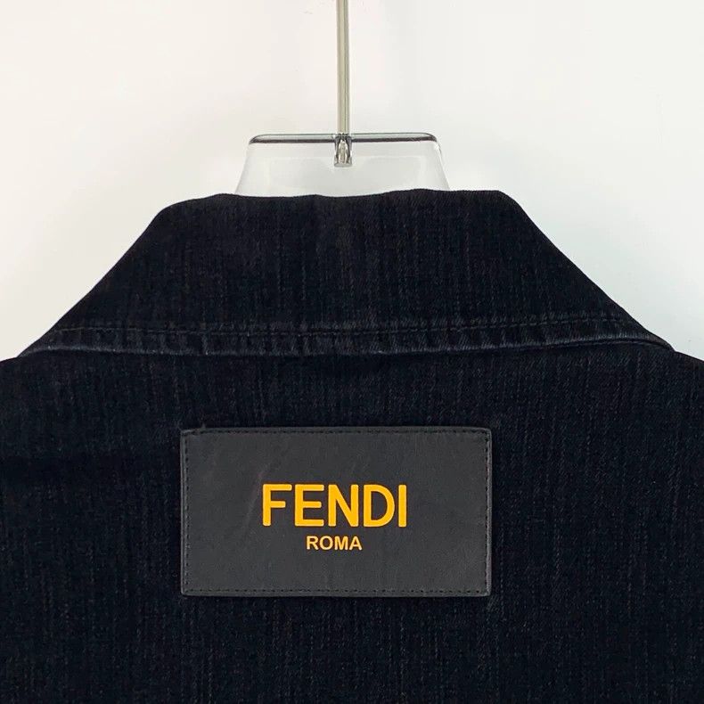 Fendi Fendi Black Logo Letter Collar Jacket Size US L / EU 52-54 / 3 - 5 Thumbnail