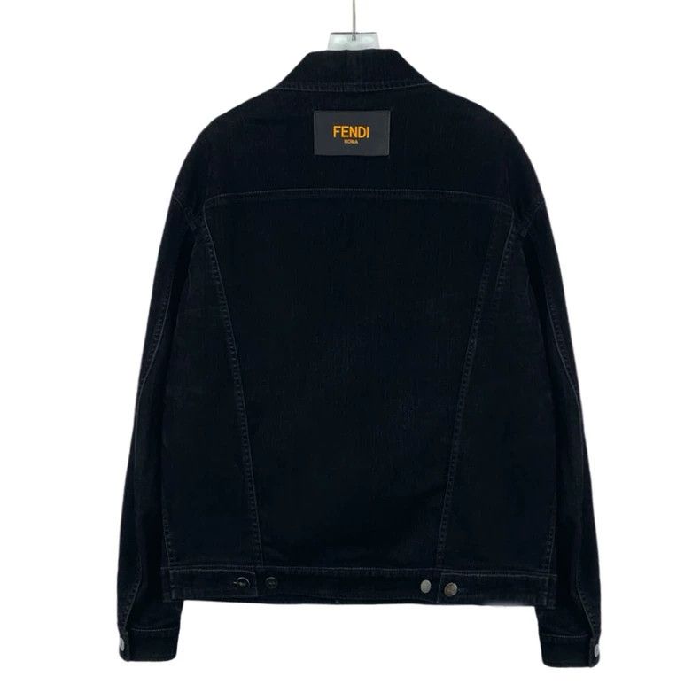 Fendi Fendi Black Logo Letter Collar Jacket Size US L / EU 52-54 / 3 - 2 Thumbnail