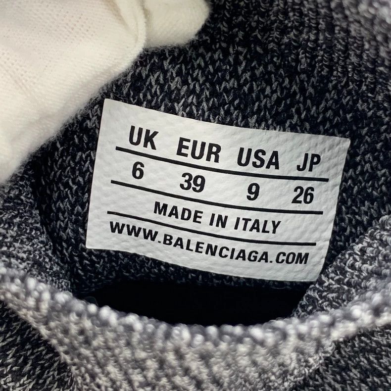 Balenciaga Balenciaga Black Silver Sock Sneakers Size 39 Size US 8 / EU 41 - 6 Thumbnail