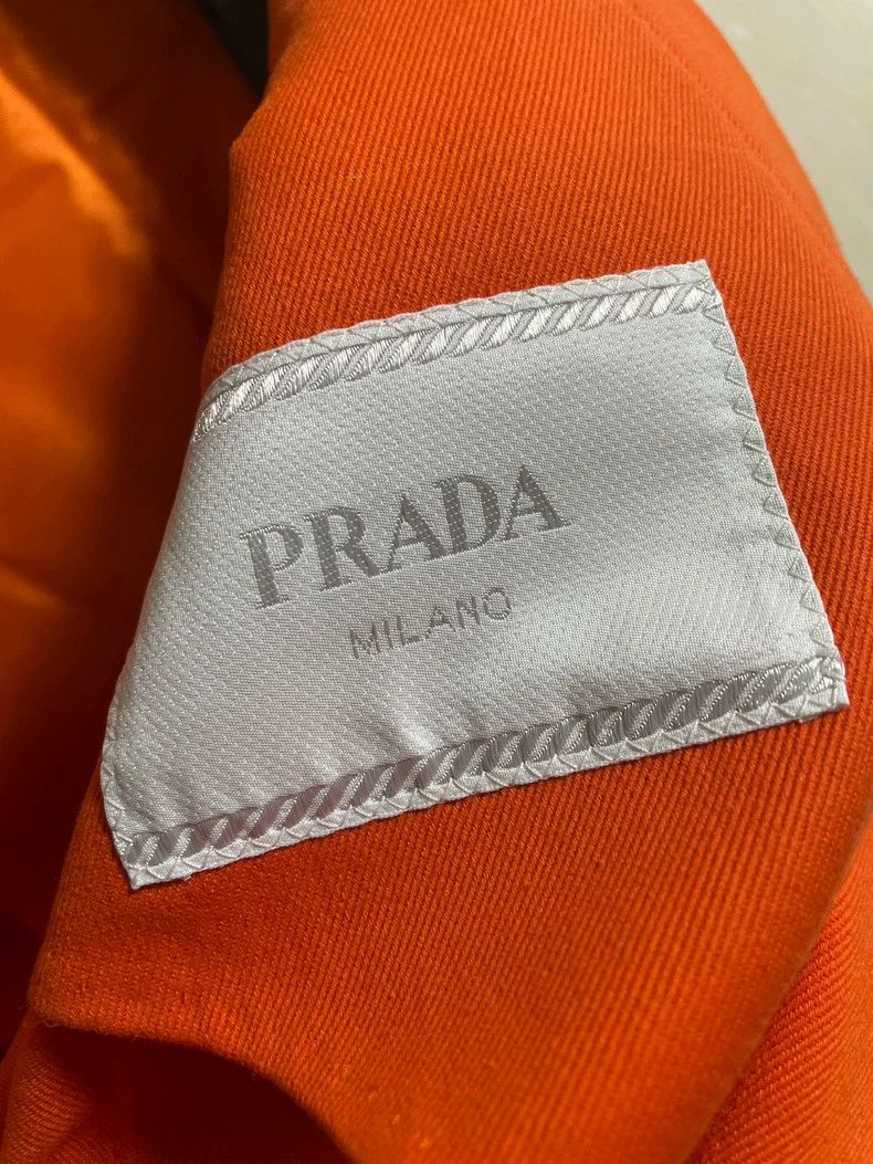 Prada Prada Cotton Casual Suit Jacket in Orange Size US M / EU 48-50 / 2 - 3 Thumbnail