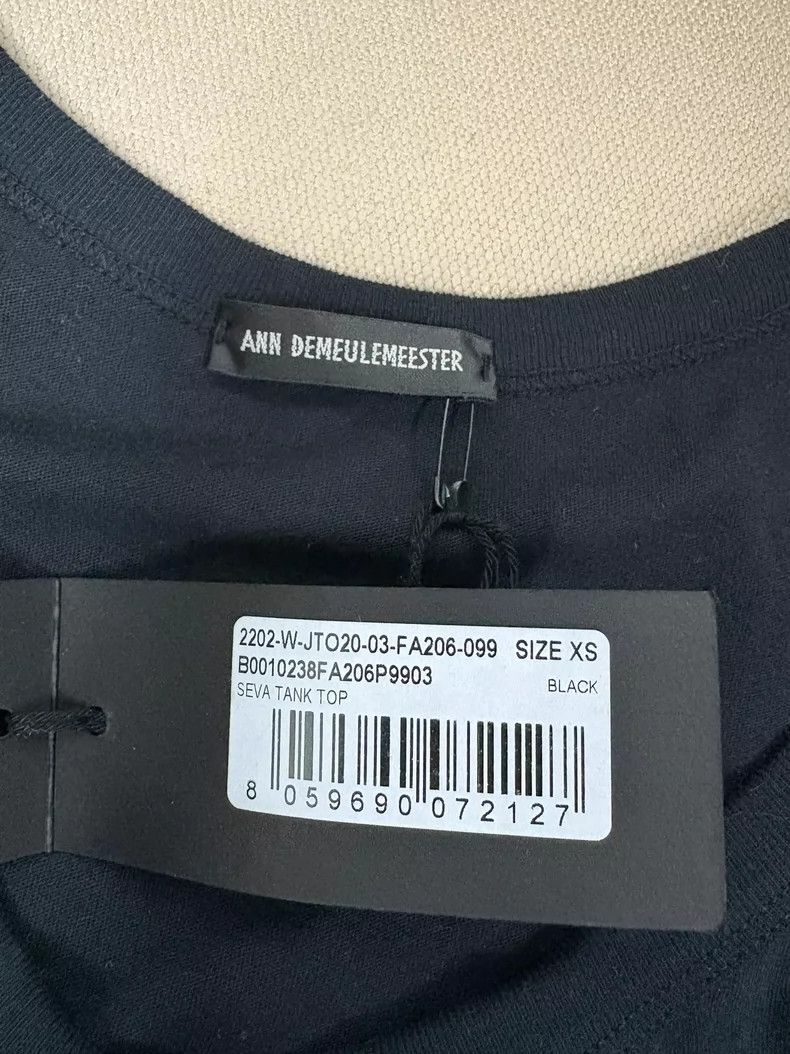 Ann Demeulemeester Ann Demeulemeester Unisex Black Tank Top Size US XS / EU 42 / 0 - 4 Thumbnail
