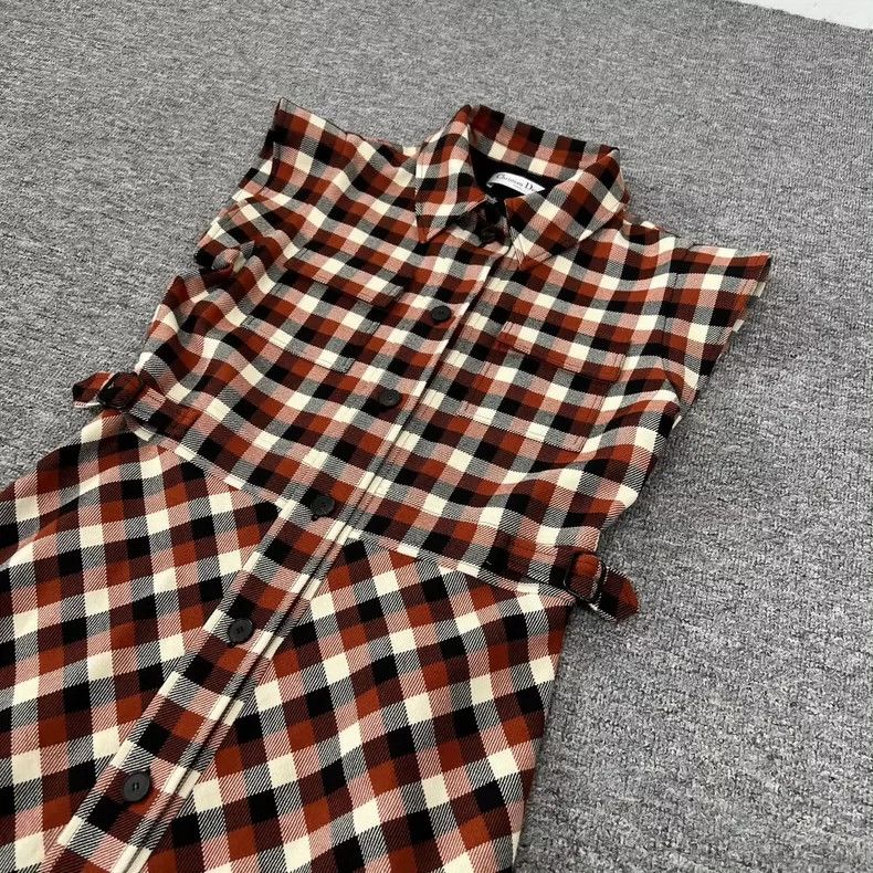 Dior Dior Checkered Dress with Button Front Size US 40 / EU 56 - 3 Thumbnail