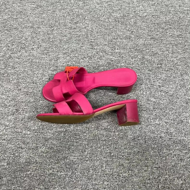 Hermes Hermes Pink High Heel Slide Sandals Size US 6.5 / EU 39-40 - 2 Thumbnail