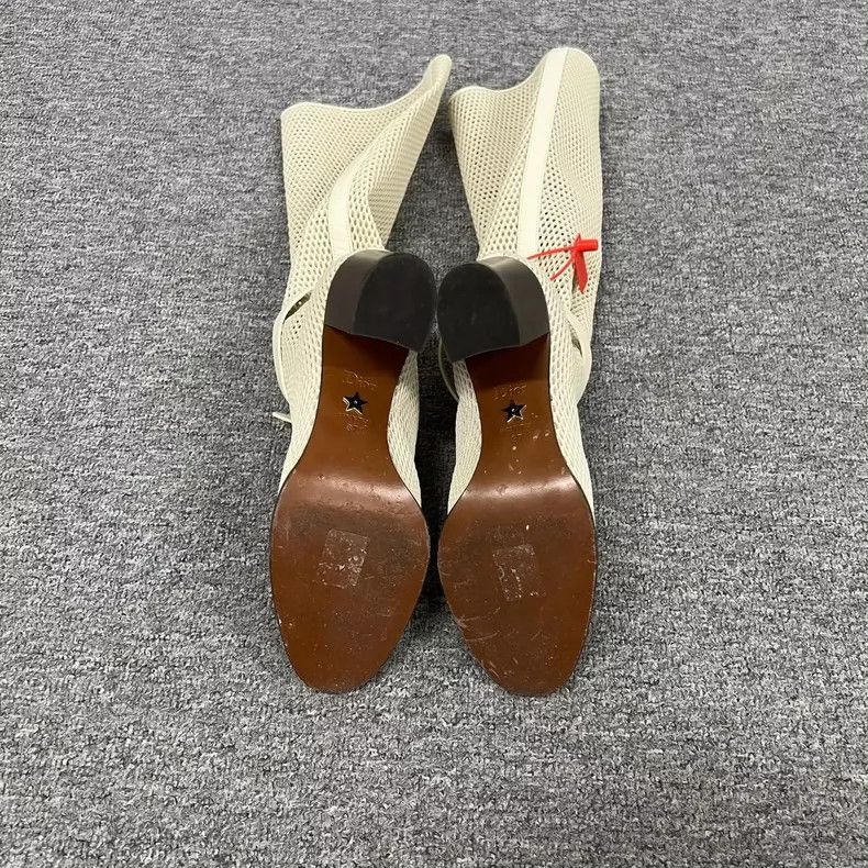 Dior Dior Hollow Out Ivory Long Boots Size US 7 / EU 40 - 4 Thumbnail