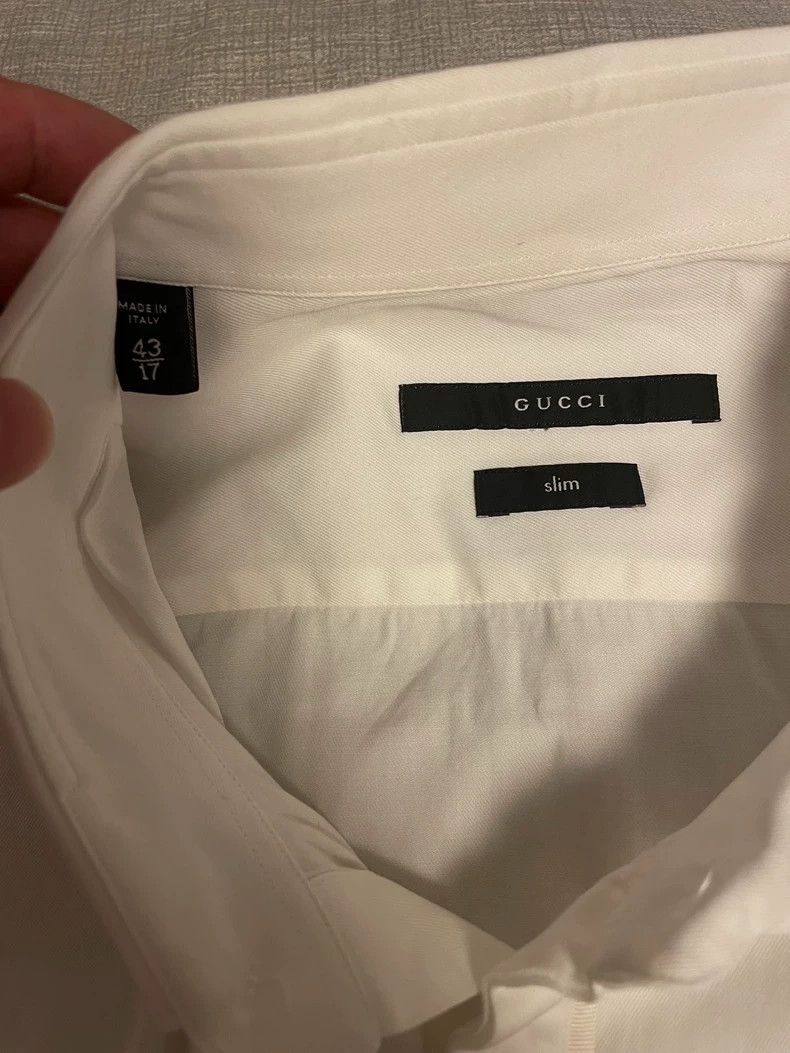 Gucci Gucci Slim Fit Long Sleeve Cotton Shirt Size US L / EU 52-54 / 3 - 3 Thumbnail