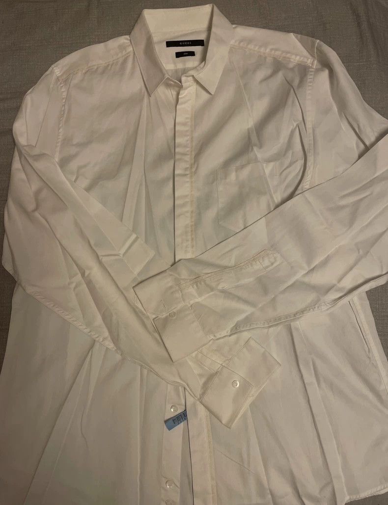 Gucci Gucci Slim Fit Long Sleeve Cotton Shirt Size US L / EU 52-54 / 3 - 5 Thumbnail