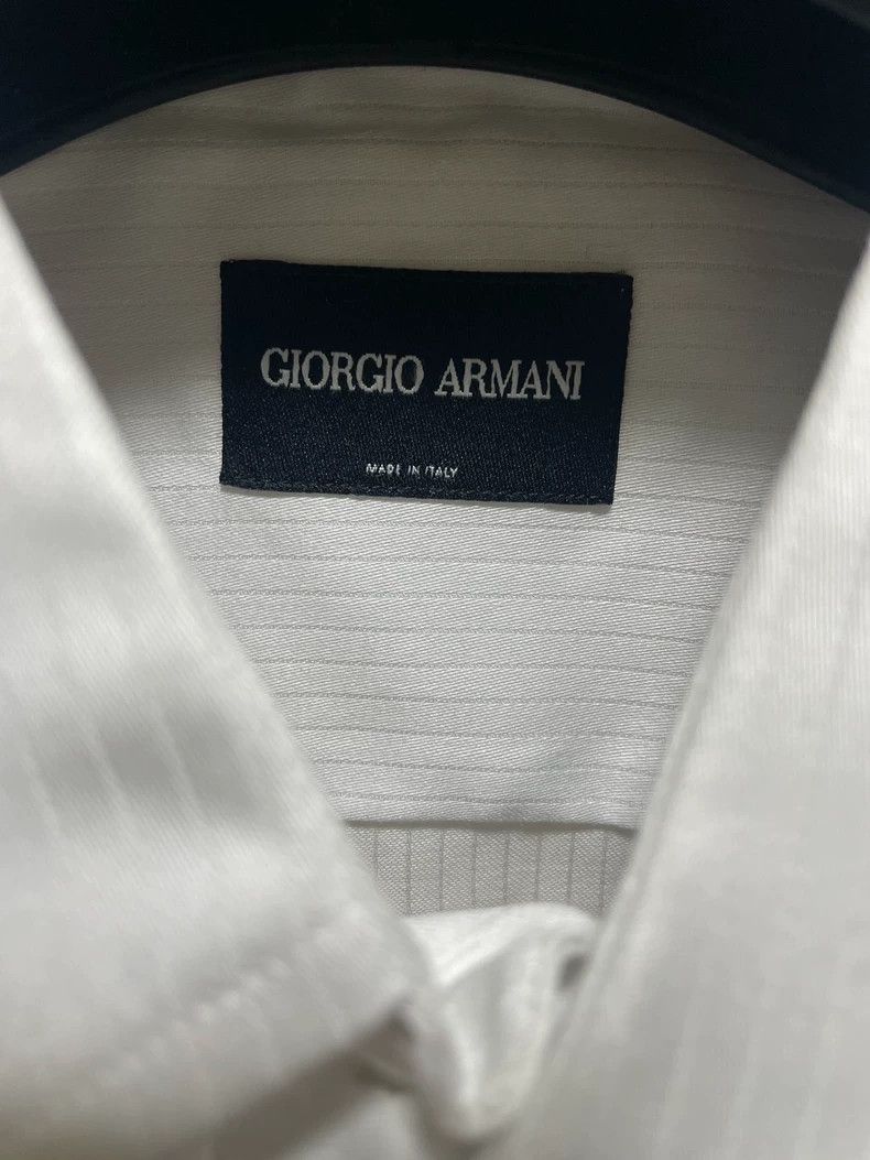 Emporio Armani GIORGIO ARMANI Long Sleeve Shirt in White Size US M / EU 48-50 / 2 - 4 Thumbnail