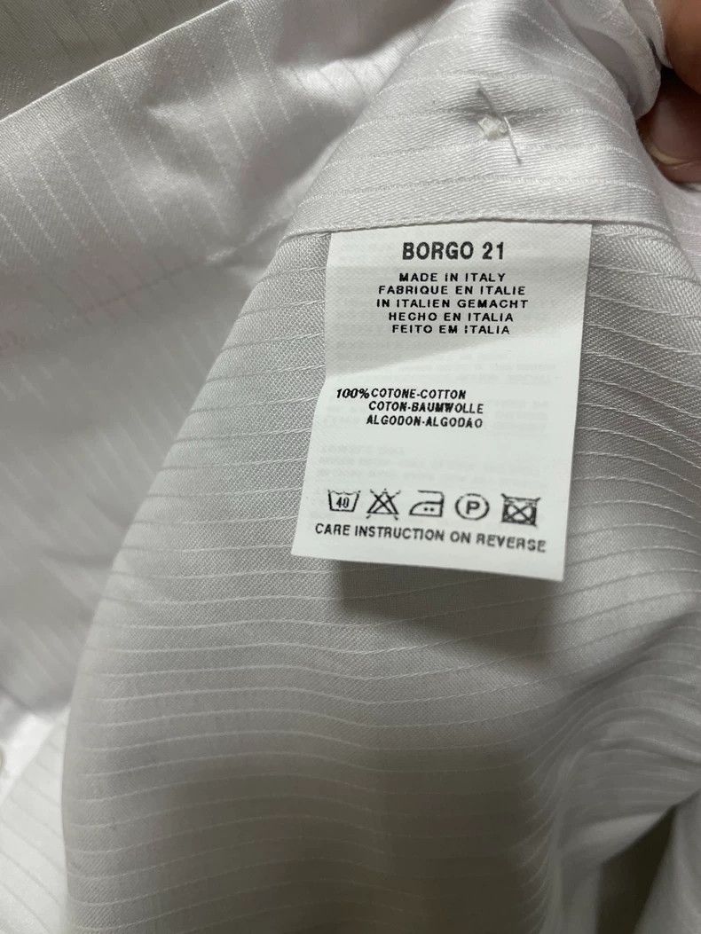 Emporio Armani GIORGIO ARMANI Long Sleeve Shirt in White Size US M / EU 48-50 / 2 - 7 Thumbnail