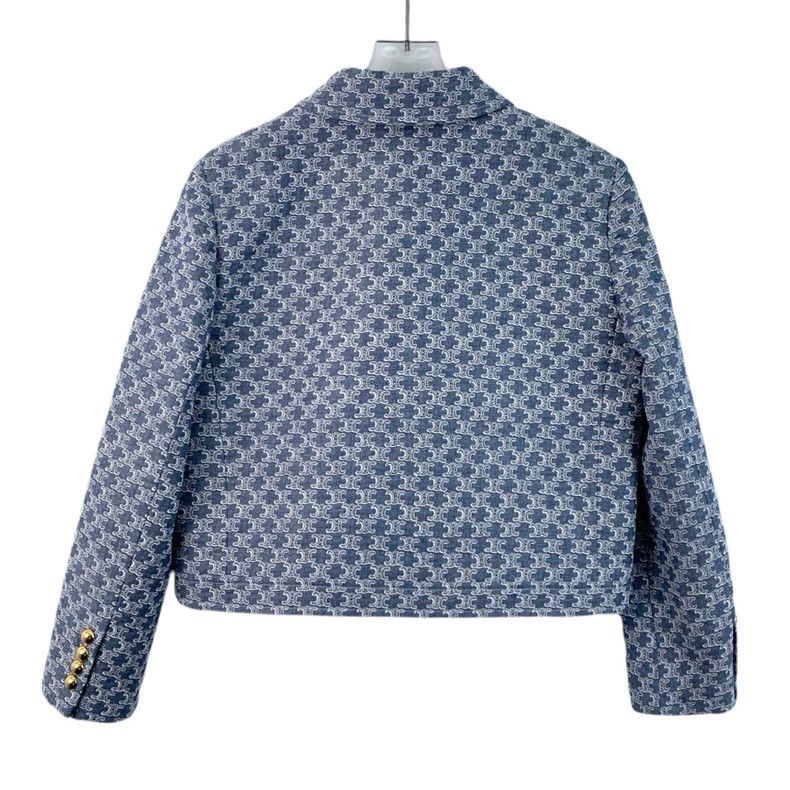 Celine Blue Printed Celine Long Sleeve Jacket Size US S / EU 44-46 / 1 - 2 Thumbnail