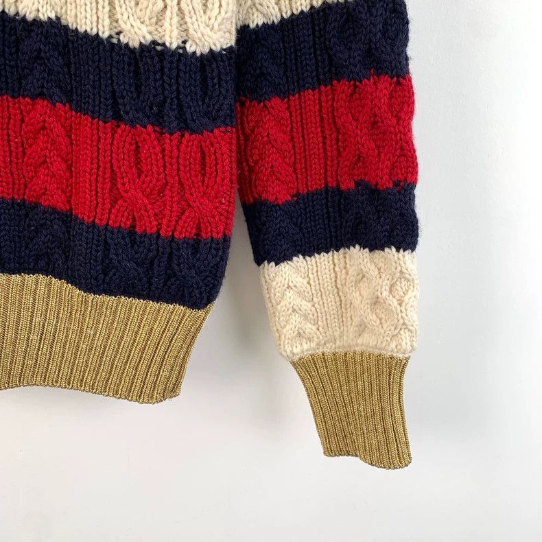 Gucci Gucci Striped Knit Sweater with Pearl Buttons Size US XS / EU 42 / 0 - 4 Thumbnail