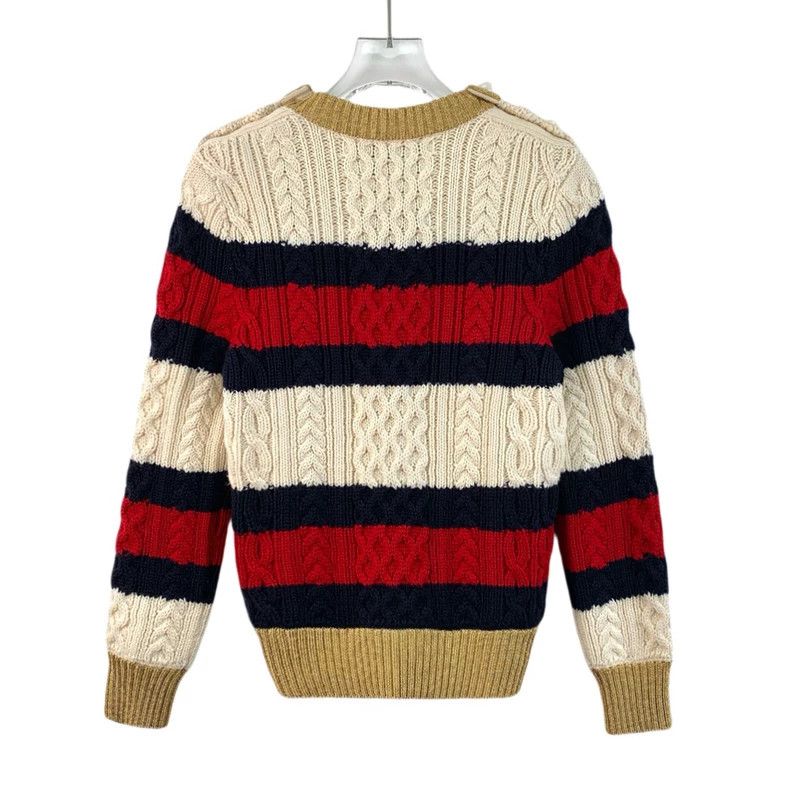 Gucci Gucci Striped Knit Sweater with Pearl Buttons Size US XS / EU 42 / 0 - 2 Thumbnail