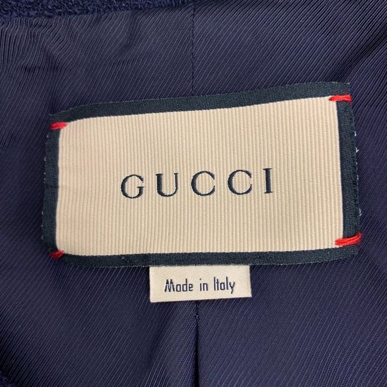Gucci Gucci Navy Blue Wool Jacket with Gold Buttons Size US XS / EU 42 / 0 - 6 Thumbnail