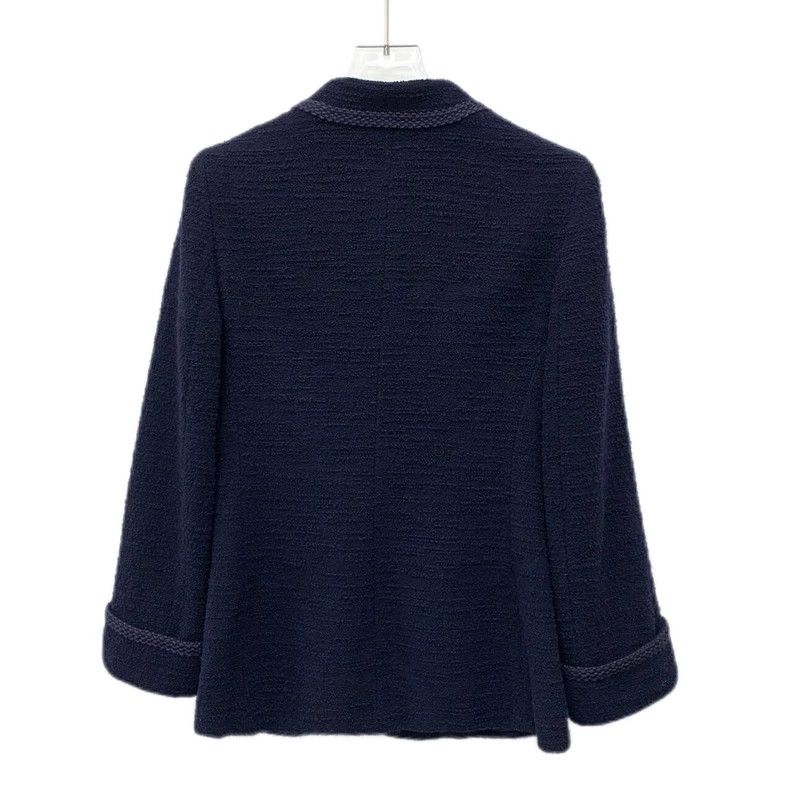 Gucci Gucci Navy Blue Wool Jacket with Gold Buttons Size US XS / EU 42 / 0 - 2 Thumbnail