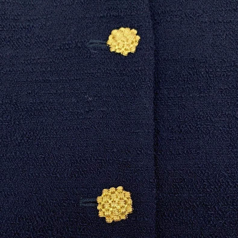 Gucci Gucci Navy Blue Wool Jacket with Gold Buttons Size US XS / EU 42 / 0 - 5 Thumbnail