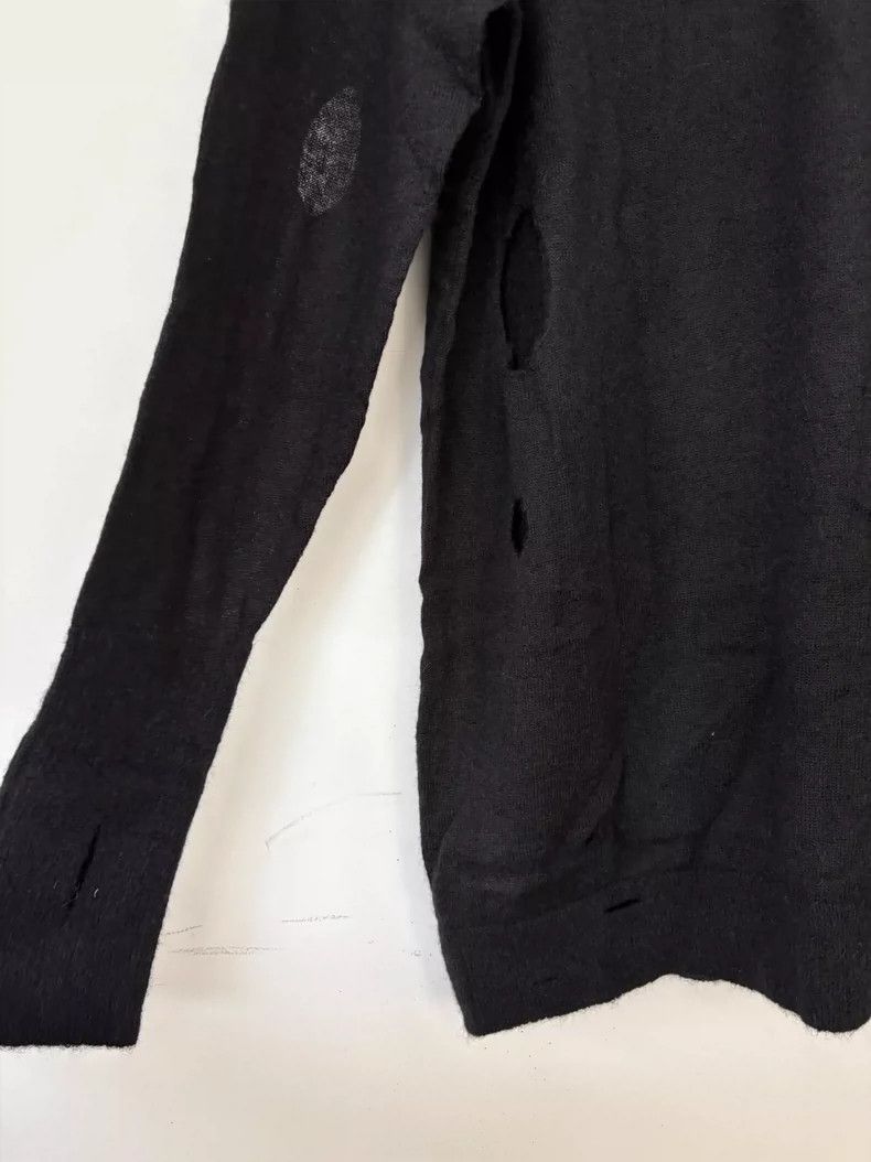 Maison Margiela Black Long Sleeve Distressed Sweater Size US L / EU 52-54 / 3 - 5 Thumbnail