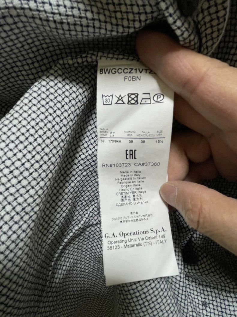 Emporio Armani Giorgio Armani Short Sleeve Shirt Blue Gray Size US M / EU 48-50 / 2 - 6 Thumbnail