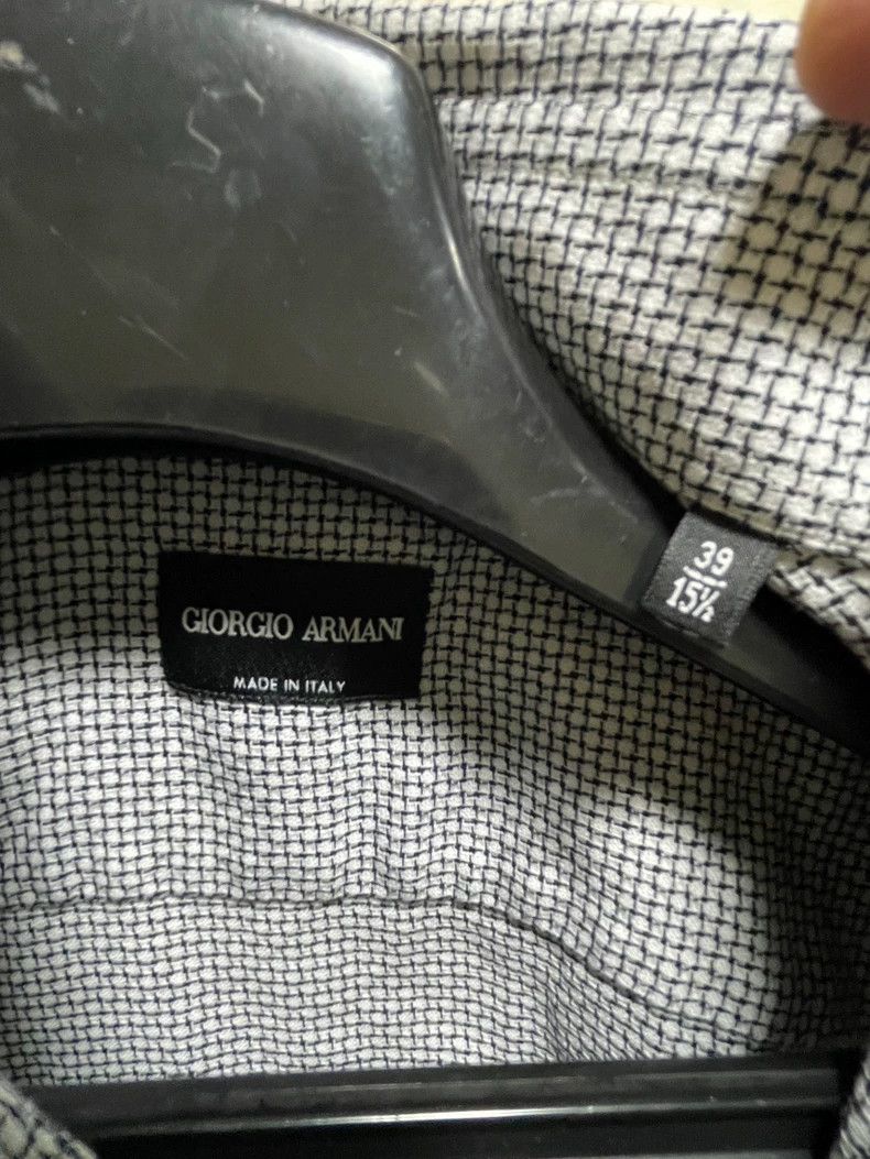 Emporio Armani Giorgio Armani Short Sleeve Shirt Blue Gray Size US M / EU 48-50 / 2 - 3 Thumbnail