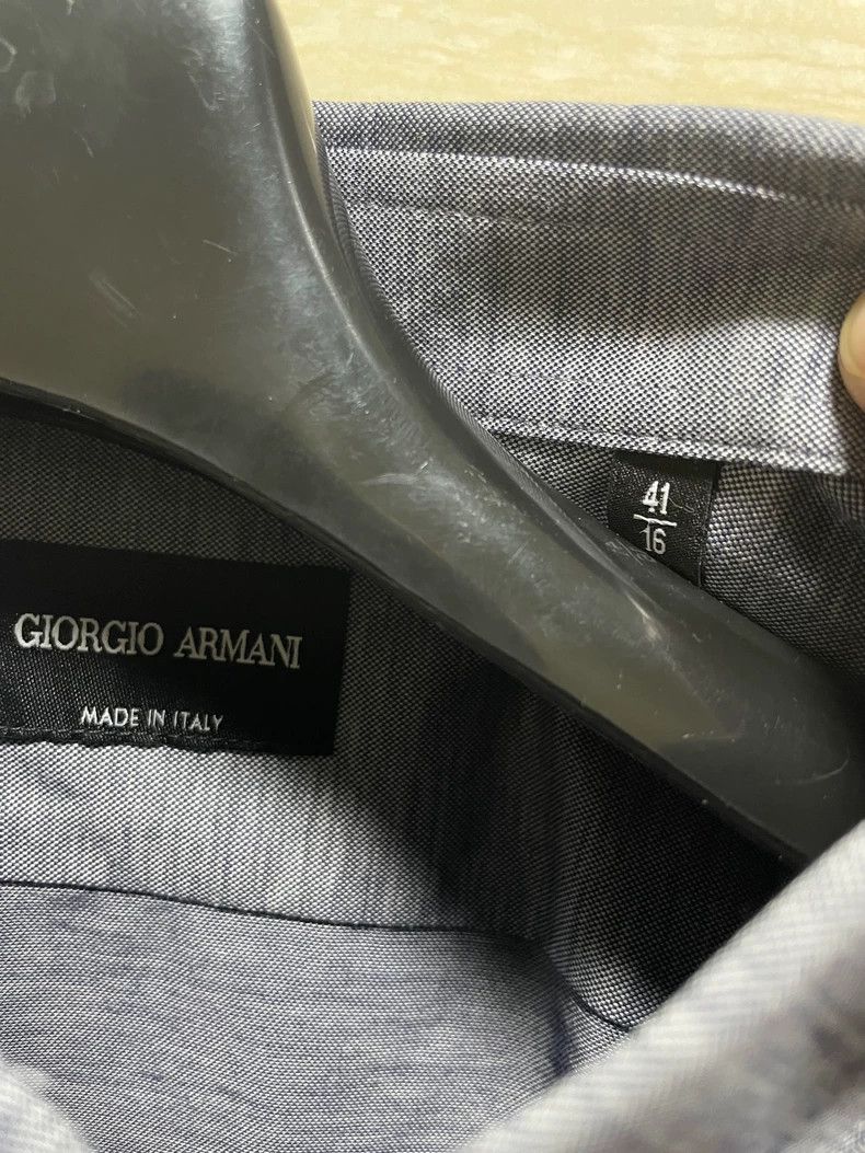 Emporio Armani Giorgio Armani Long Sleeve Shirt in Gray Size US M / EU 48-50 / 2 - 5 Thumbnail