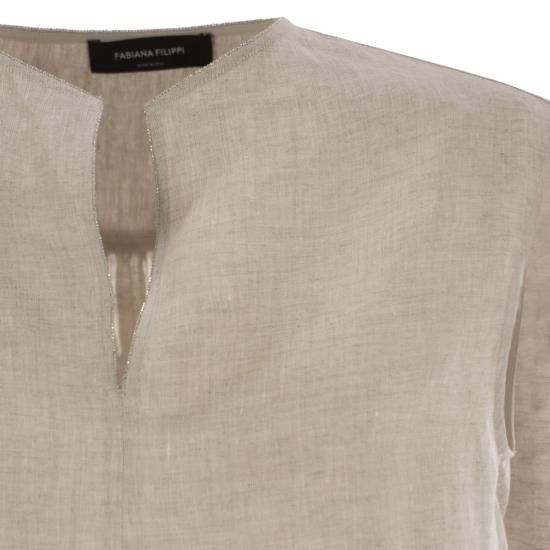 Fabiana Filippi FABIANA FILIPPI Women Tops TPD275F595 BEIGE Size M / US 6-8 / IT 42-44 - 4 Thumbnail