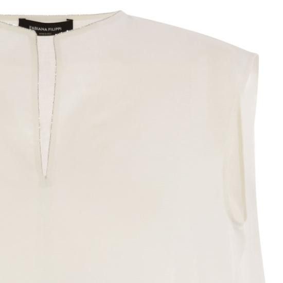 Fabiana Filippi FABIANA FILIPPI Women Tops TPD275F595 WHITE Size M / US 6-8 / IT 42-44 - 4 Thumbnail