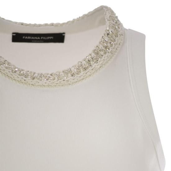 Fabiana Filippi FABIANA FILIPPI Women Tops JED275F604 WHITE Size M / US 6-8 / IT 42-44 - 4 Thumbnail
