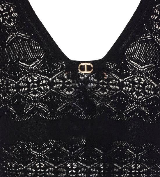 TWINSET TWINSET Women Tops 251TT3211 00006 Black Size M / US 6-8 / IT 42-44 - 3 Thumbnail