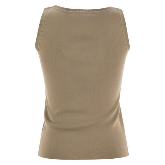 Max Mara MAX MARA Women Tops 2511361049600 BEIGE Size L / US 10 / IT 46 - 2 Thumbnail
