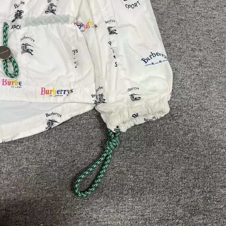 Burberry Burberry White Printed Drawstring Jacket Size US S / EU 44-46 / 1 - 3 Thumbnail