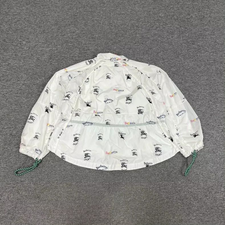 Burberry Burberry White Printed Drawstring Jacket Size US S / EU 44-46 / 1 - 2 Thumbnail
