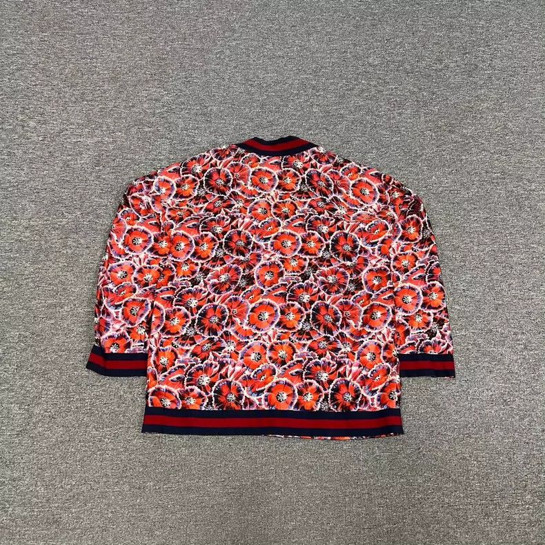 Gucci Gucci Floral Silk Cardigan Size 38 Size US M / EU 48-50 / 2 - 2 Thumbnail
